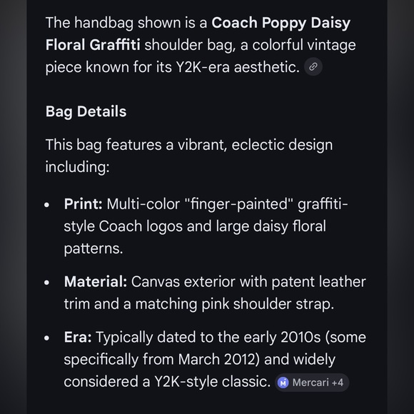 Coach Poppy Daisy Floral Graffiti Shoulder Bag Y2K - Picture 10 of 10